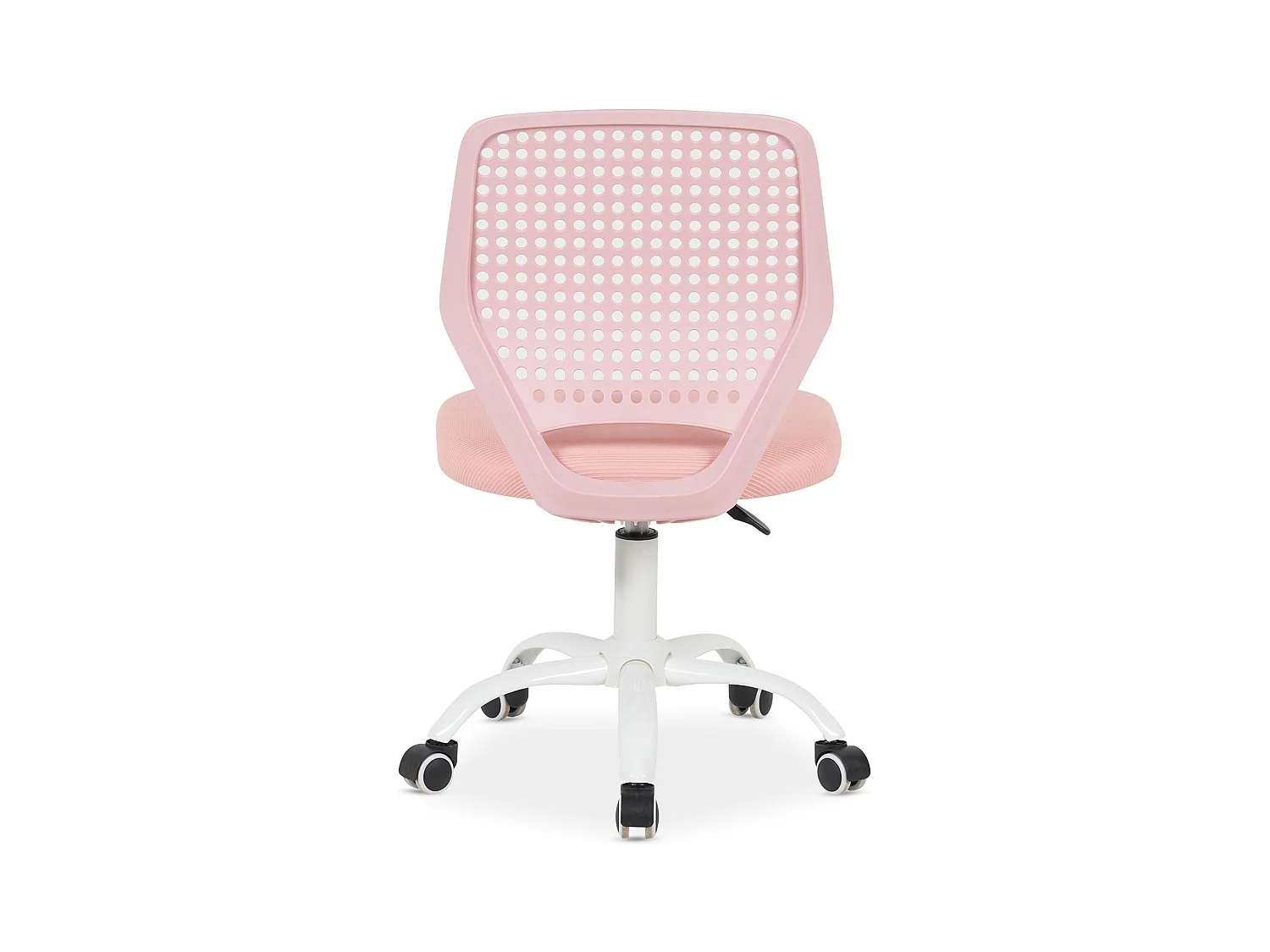 Chaise de Bureau pour Enfant JADE Rose Pivotante Sans Accoudoirs, Assise Rembourrée et Réglable en Hauteur