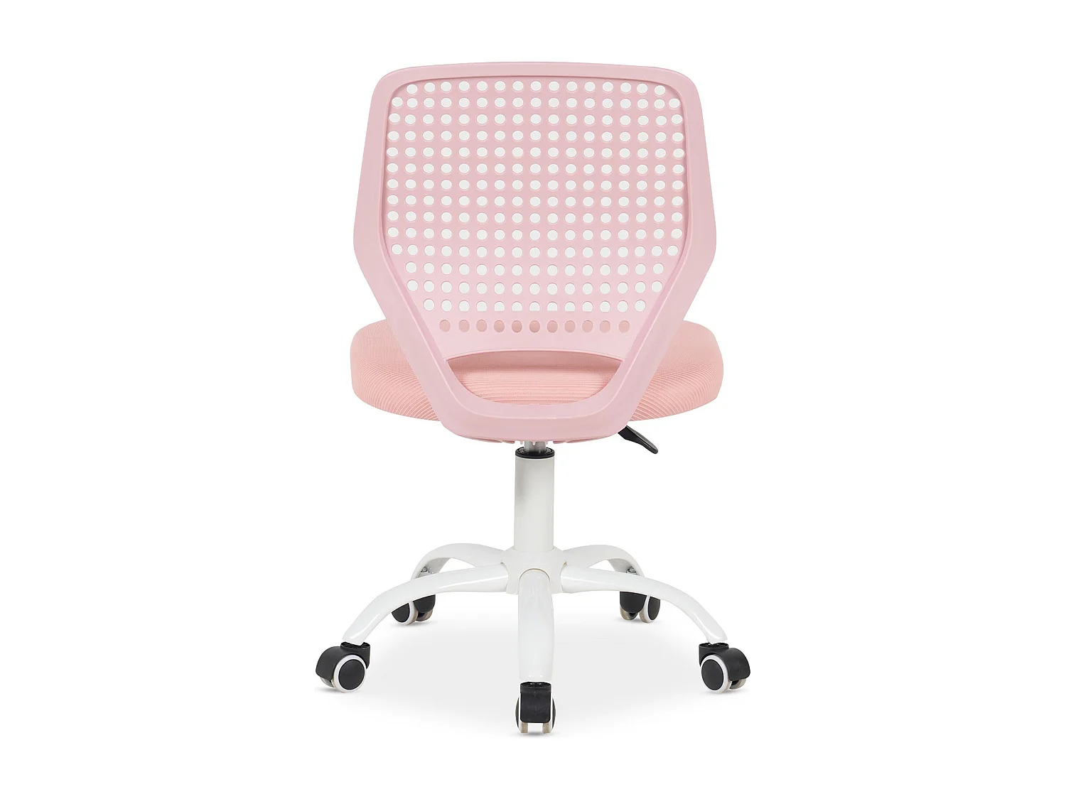 Chaise de Bureau pour Enfant JADE Rose Pivotante Sans Accoudoirs, Assise Rembourrée et Réglable en Hauteur