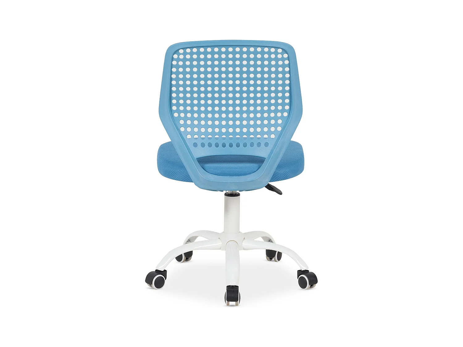 Chaise de Bureau pour Enfant JADE Bleue Pivotante Sans Accoudoirs, Assise Rembourrée et Réglable en Hauteur