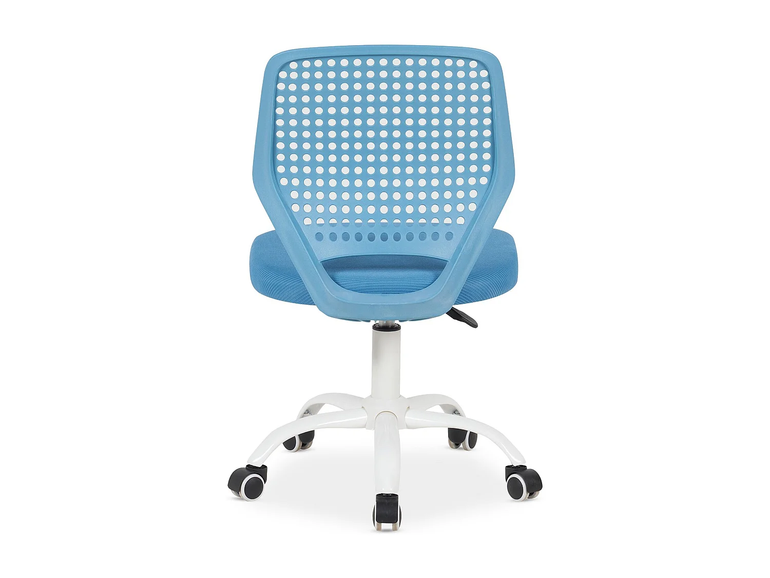 Chaise de Bureau pour Enfant JADE Bleue Pivotante Sans Accoudoirs, Assise Rembourrée et Réglable en Hauteur