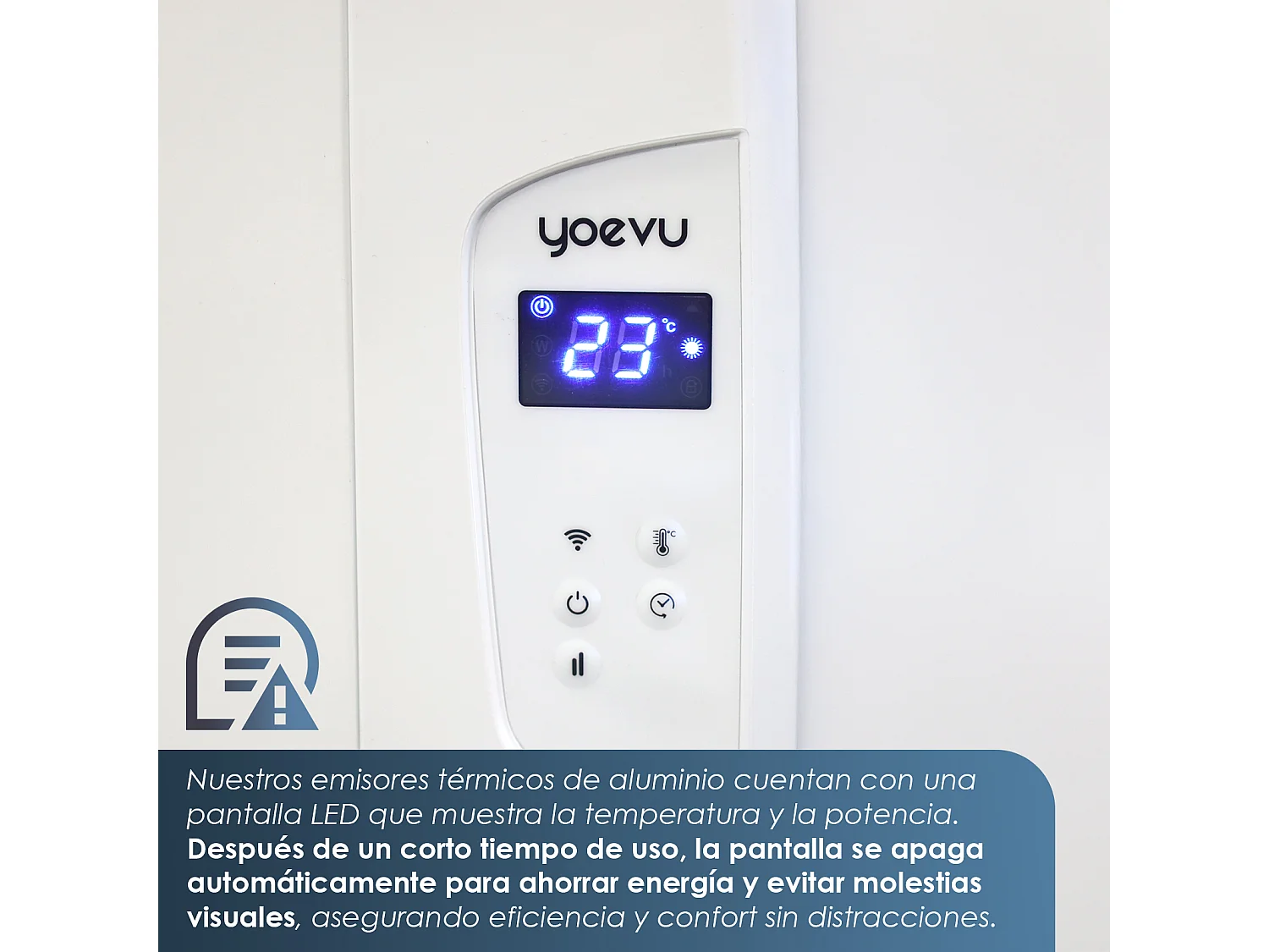 Emisor térmico de aluminio Yoevu, calefactor de bajo consumo