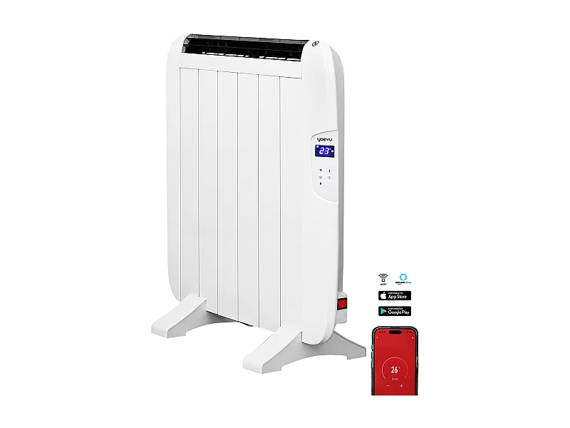 Emisor térmico de aluminio Yoevu, calefactor de bajo consumo