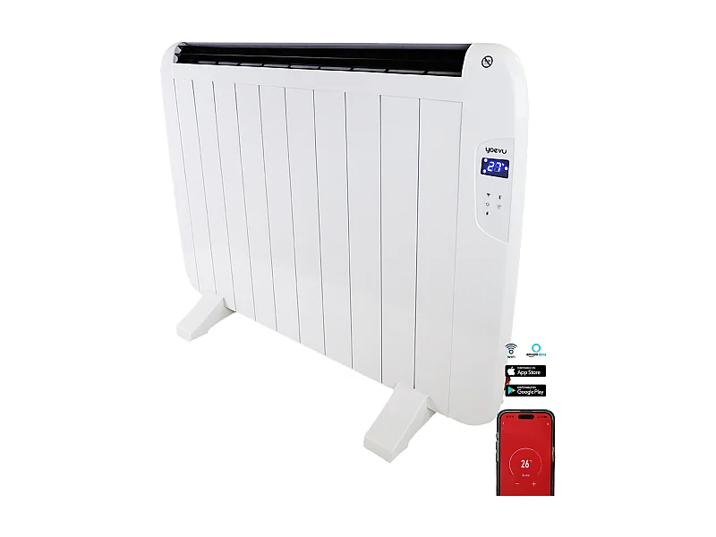 Emisor térmico de aluminio Yoevu, calefactor de bajo consumo