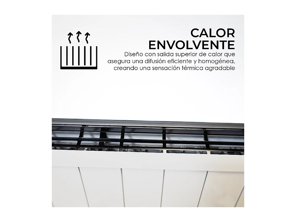 Emisor térmico de aluminio Yoevu, calefactor de bajo consumo