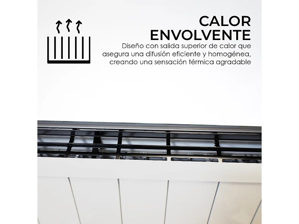 Emisor térmico de aluminio Yoevu, calefactor de bajo consumo