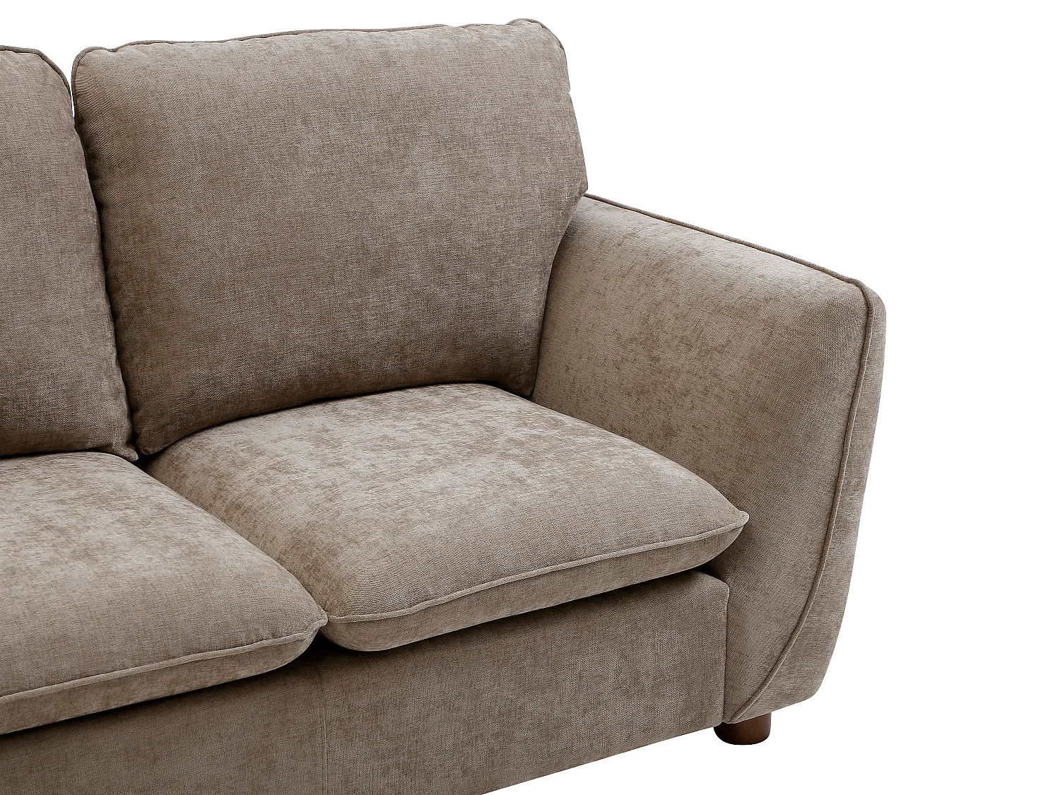 Canapés 3 places et 2 places en tissu taupe MENARDIA