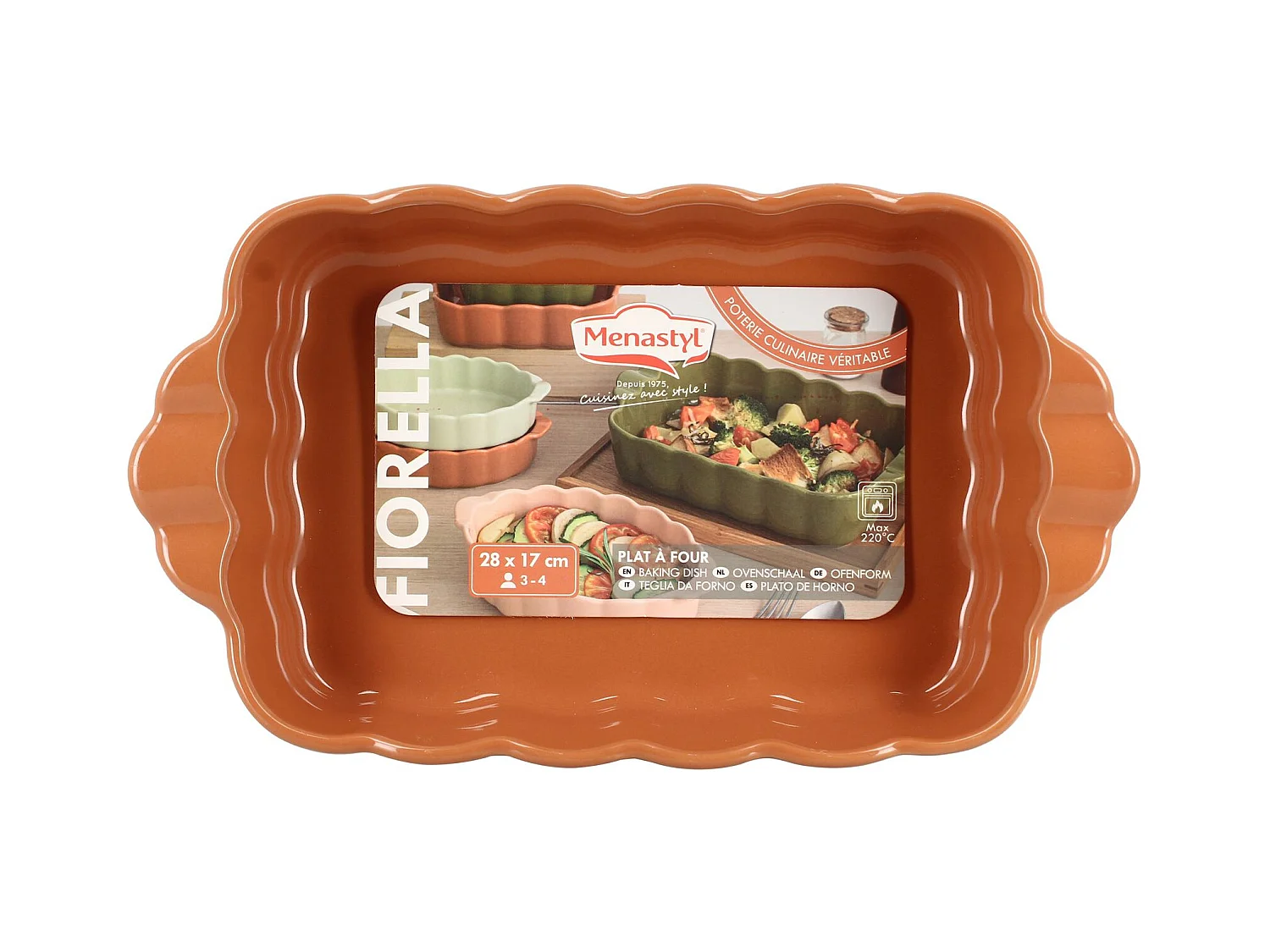 Menastyl - Plat A Four Fiorella 28x17cm En Gres Terracotta
