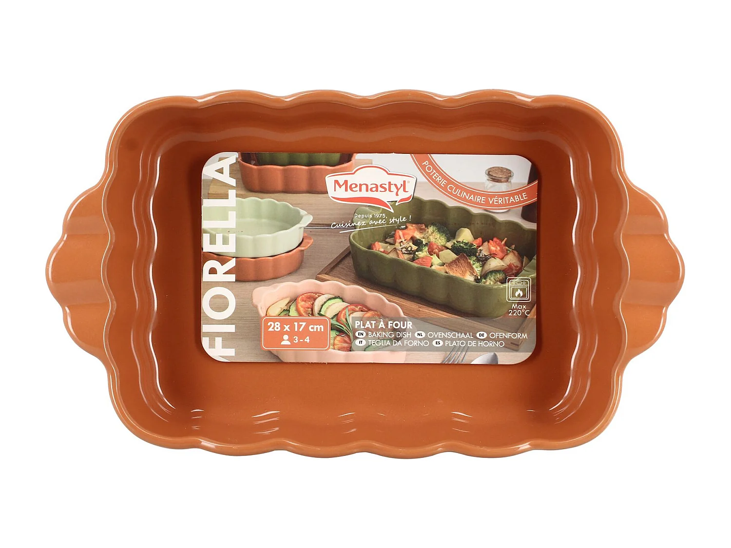 Menastyl - Plat A Four Fiorella 28x17cm En Gres Terracotta