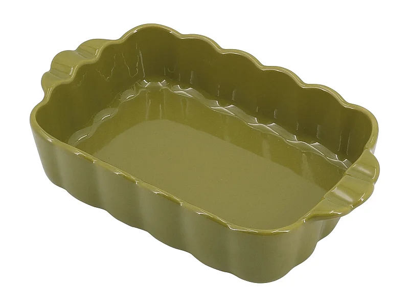 Menastyl - Plat A Four Fiorella 39.5x24.5cm En Gres Vert