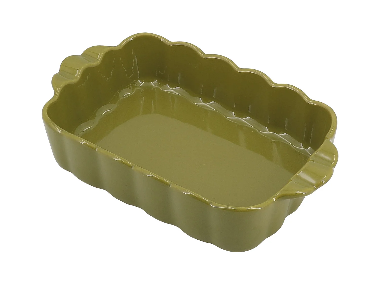 Menastyl - Plat A Four Fiorella 39.5x24.5cm En Gres Vert