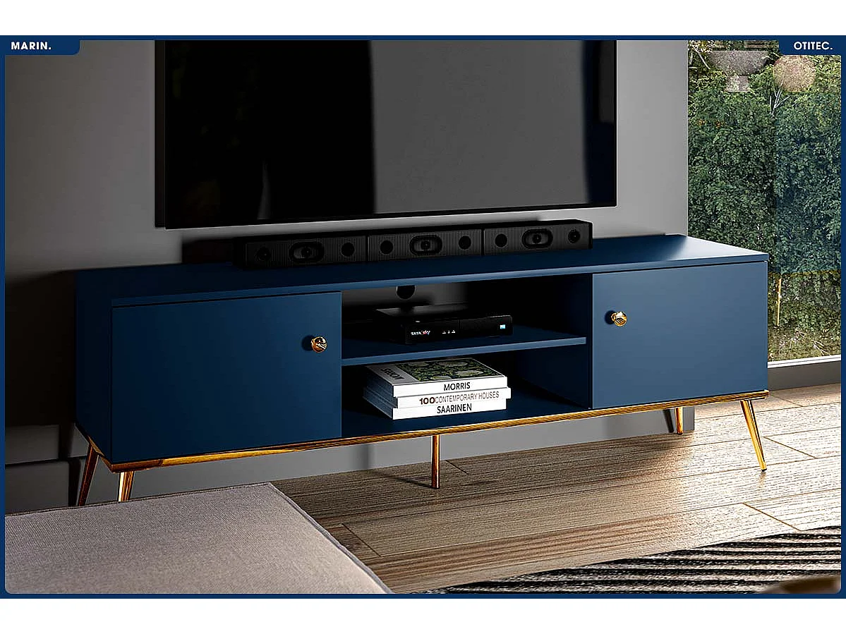 Meuble TV - H.54 x L.160 x P.40 cm - MARIN