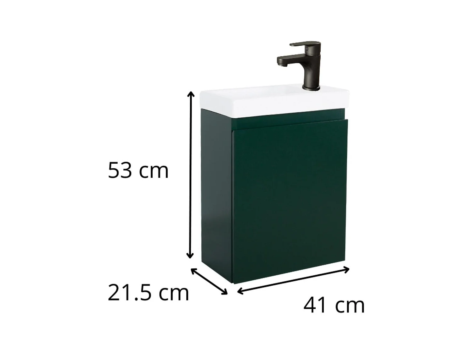 Mueble lavabo LISA negro + grifería