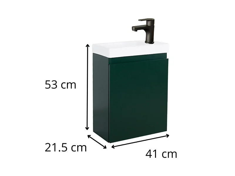 LISA schwarzer Waschbeckenschrank + Wasserhahn