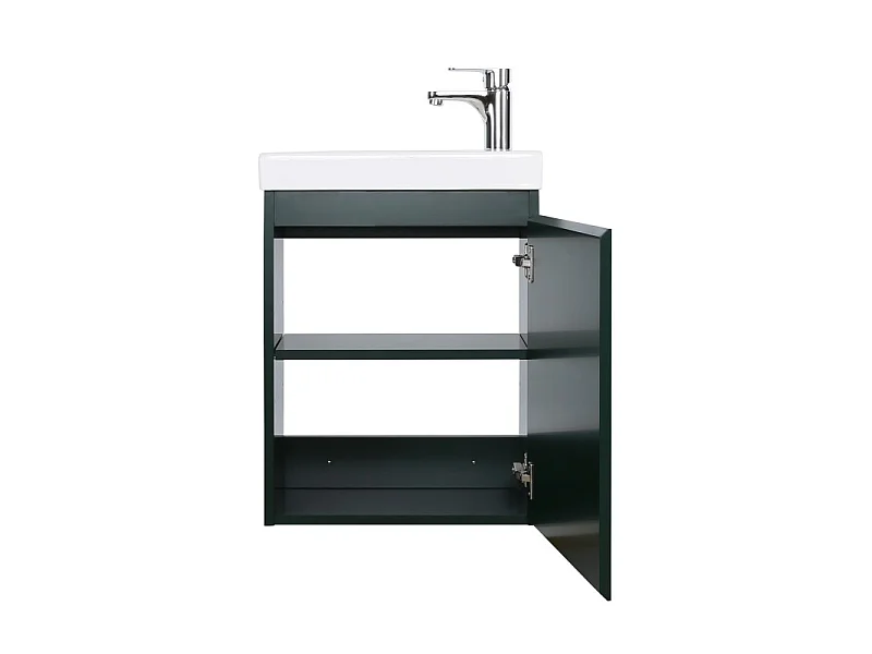 LISA schwarzer Waschbeckenschrank + Wasserhahn