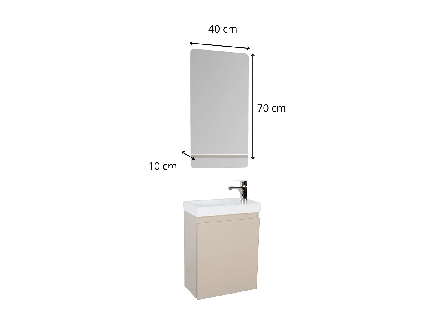 Mueble lavabo LISA + estante espejo