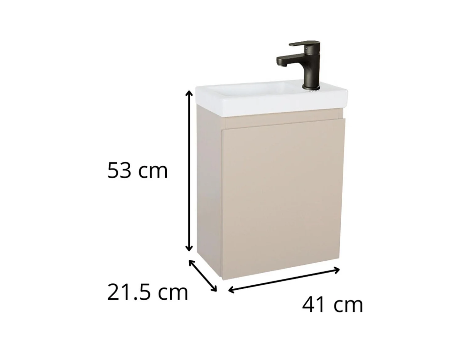 Mobile lavabo LISA nero + rubinetto