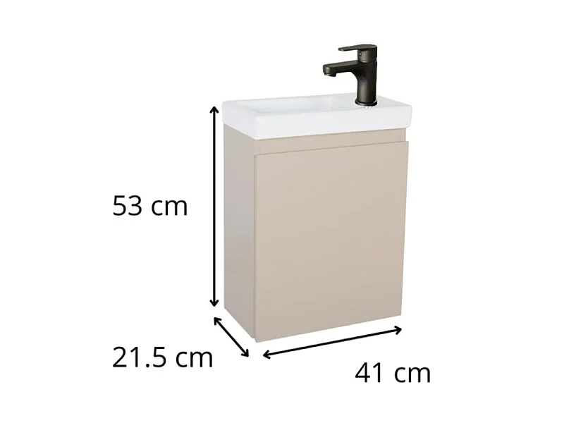 LISA schwarzer Waschbeckenschrank + Wasserhahn