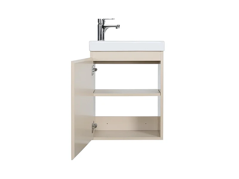 LISA schwarzer Waschbeckenschrank + Wasserhahn