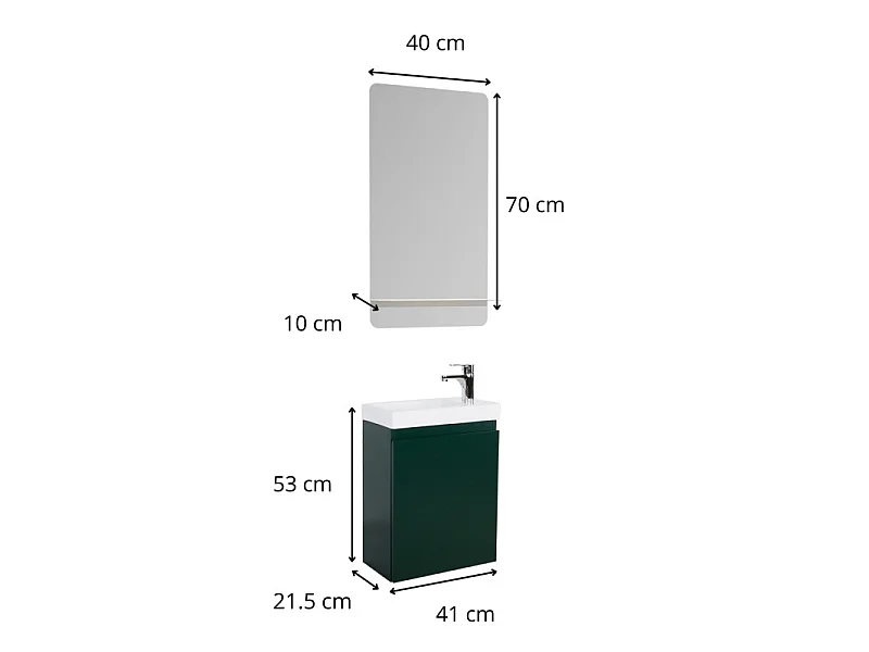 Szafka pod umywalkę LISA + półka lustrzana