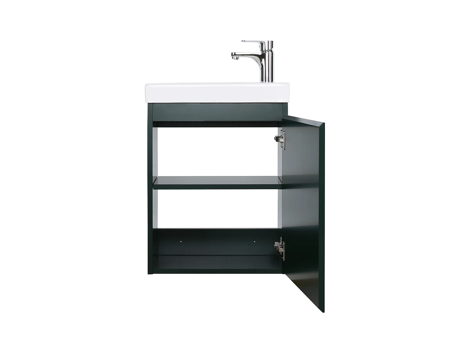 Ensemble lave-mains suspendu avec robinet chromé