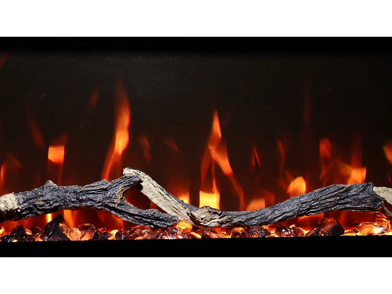 Cheminée électrique MONARCH 183 - feu premium - murale et encastrable - 183x13x35 cm - cheminée LED décorative avec chauffage 900/1800 W