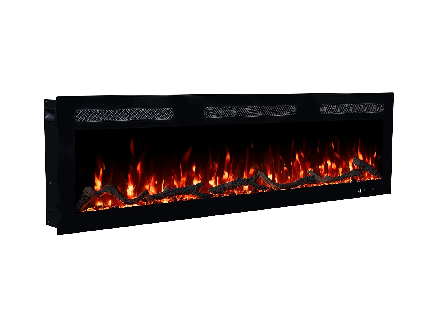Elektrische haard MONARCH 183 - premium vlam - voor wand en inbouw - 183x13x35 cm - LED-haard met verwarming 900/1800 W