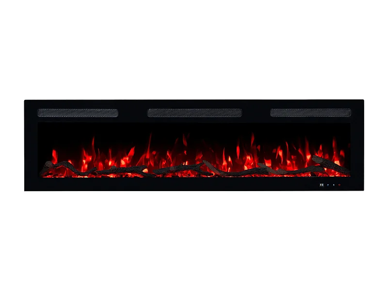 Elektrische haard MONARCH 183 - premium vlam - voor wand en inbouw - 183x13x35 cm - LED-haard met verwarming 900/1800 W