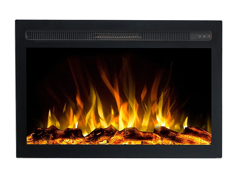 Wkład elektryczny INFINITY do kominka elektrycznego - ogień premium - do zabudowy - 71x14x50 cm - kominek LED z grzaniem 750/1500 W