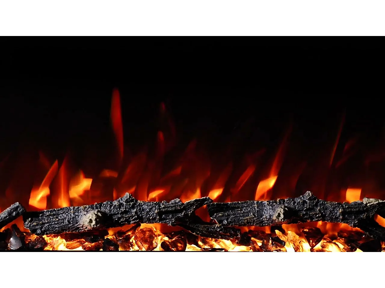 Cheminée électrique REGAL 126 - feu premium - murale et encastrable - 126x35x12 cm - cheminée LED décorative avec chauffage 900/1800 W