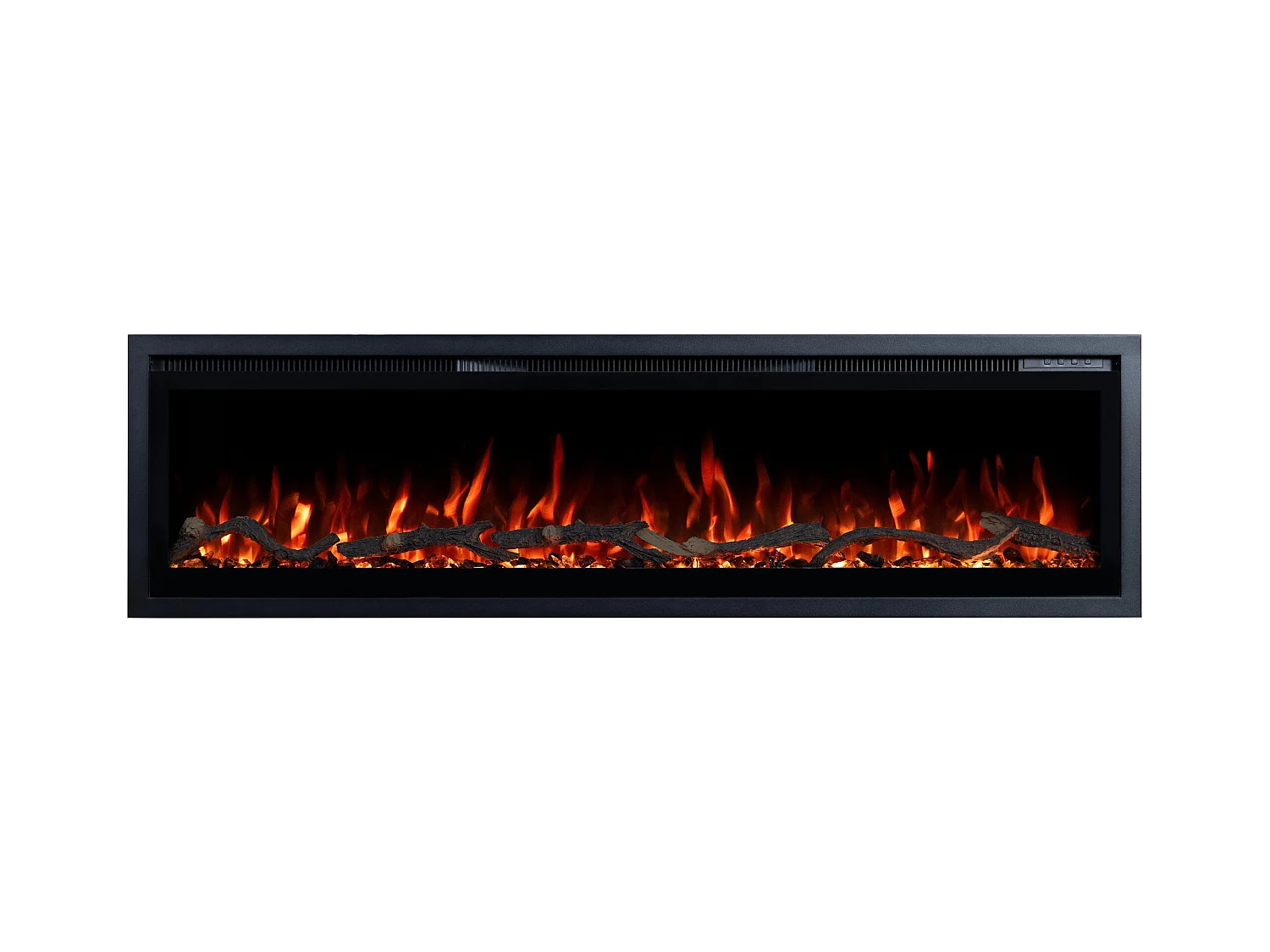 Elektrische haard REGAL 152 - premium vlam - voor wand en inbouw - 152x35x12 cm - LED-haard met verwarming 900/1800 W