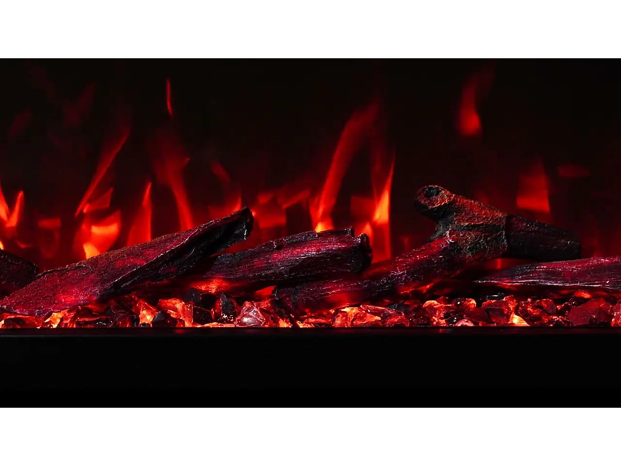 Cheminée électrique à 3 côtés UNITY 152 - feu premium, murale ou encastrable - 152x19x36 cm - cheminée LED - chauffage 900/1800 W