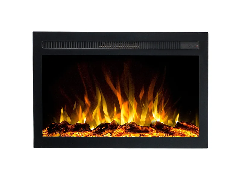 Elektrische inzethaard INFINITY - premium vlam - voor inbouw - 76x14x50 cm - LED-haard met verwarming 750/1500 W