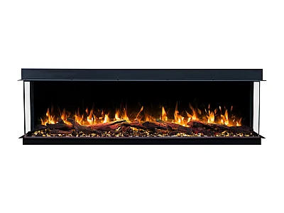 Camino elettrico a 3 lati SOLIS 120 - fuoco premium, incassato - 120x30x46 cm - camino LED con riscaldamento 750/1500 W