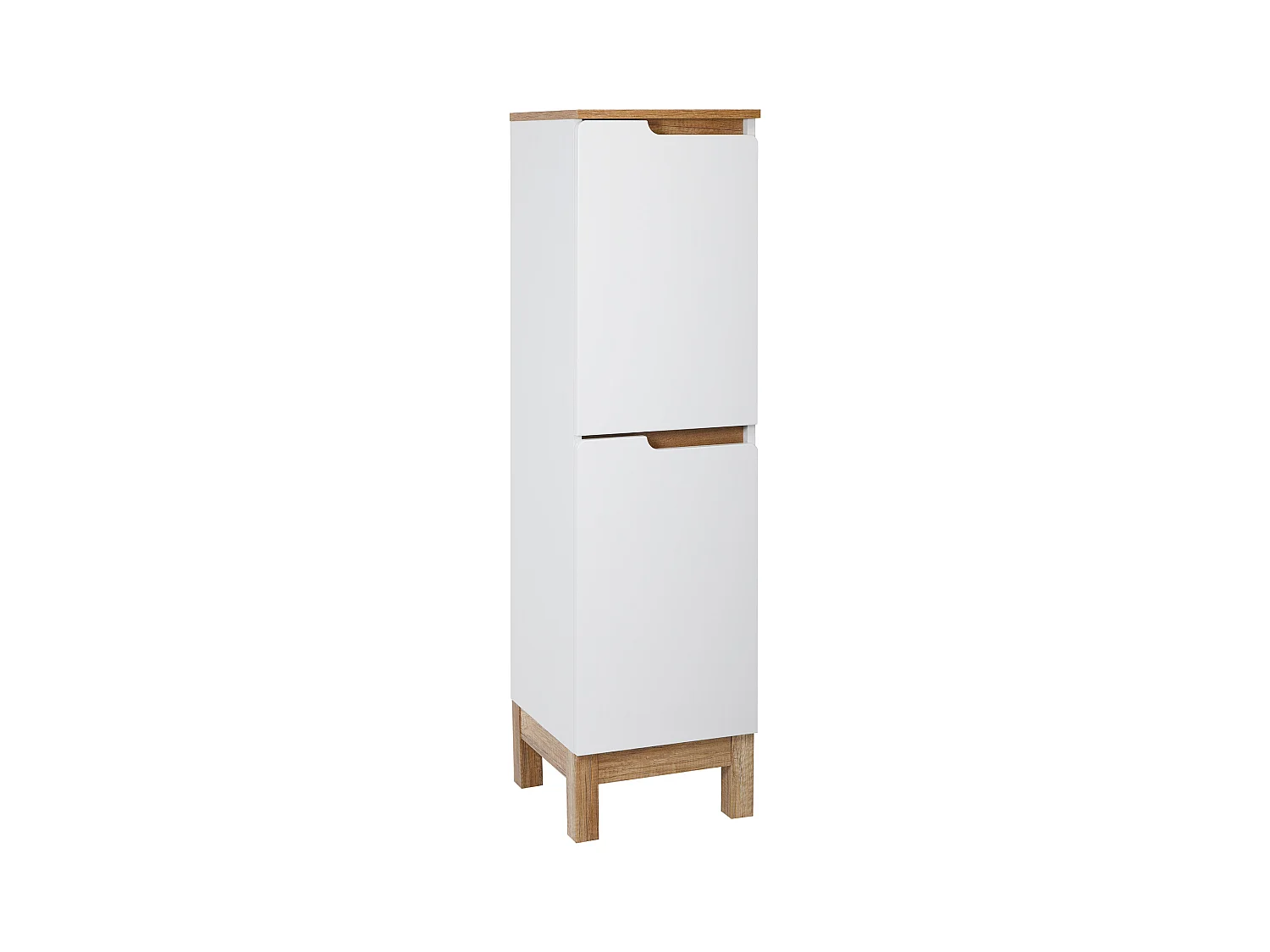 Ensemble de meubles de salle de bain blanc  60 cm Armoire avec lavabo Colonne Demi-colonne Spek