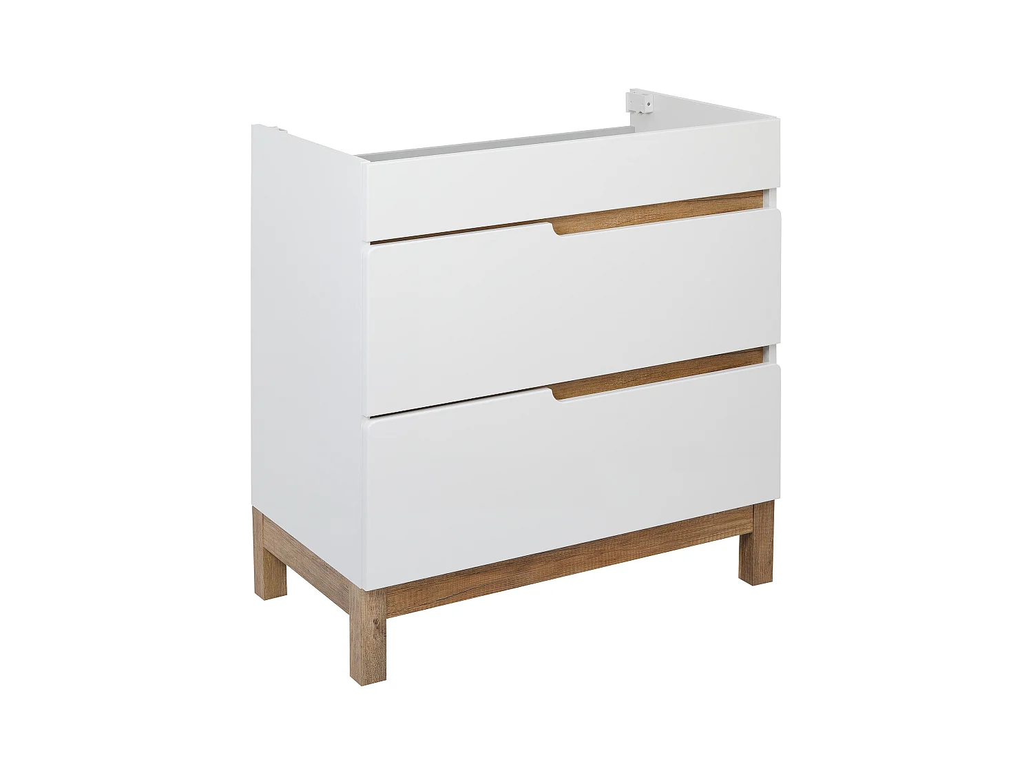 Ensemble de meubles de salle de bain blanc 80 cm Meuble avec lavabo Demi-colonne Meuble avec miroir Spek