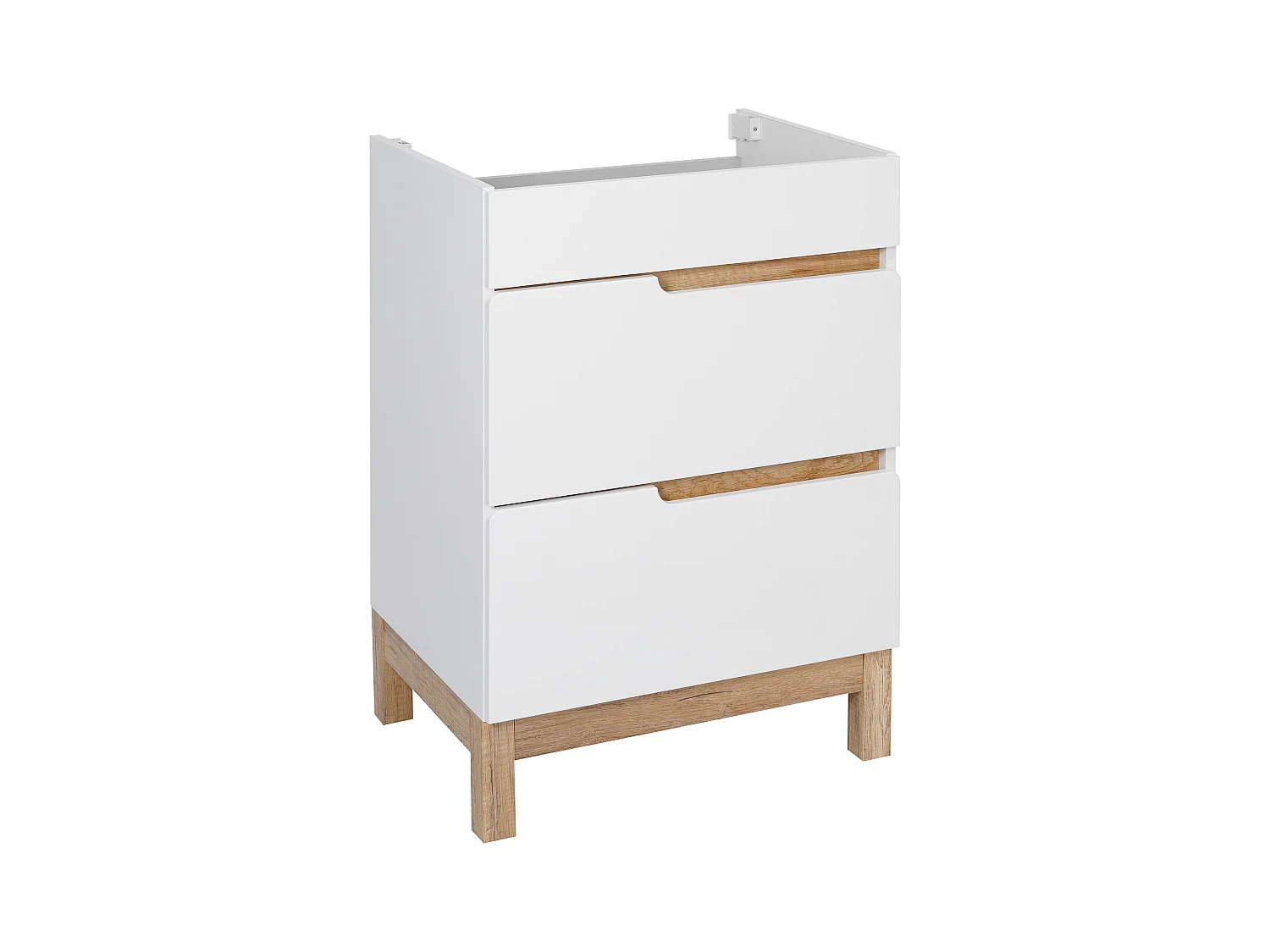Ensemble de meubles de salle de bain blanc 60 cm Armoire avec lavabo Colonne Spek