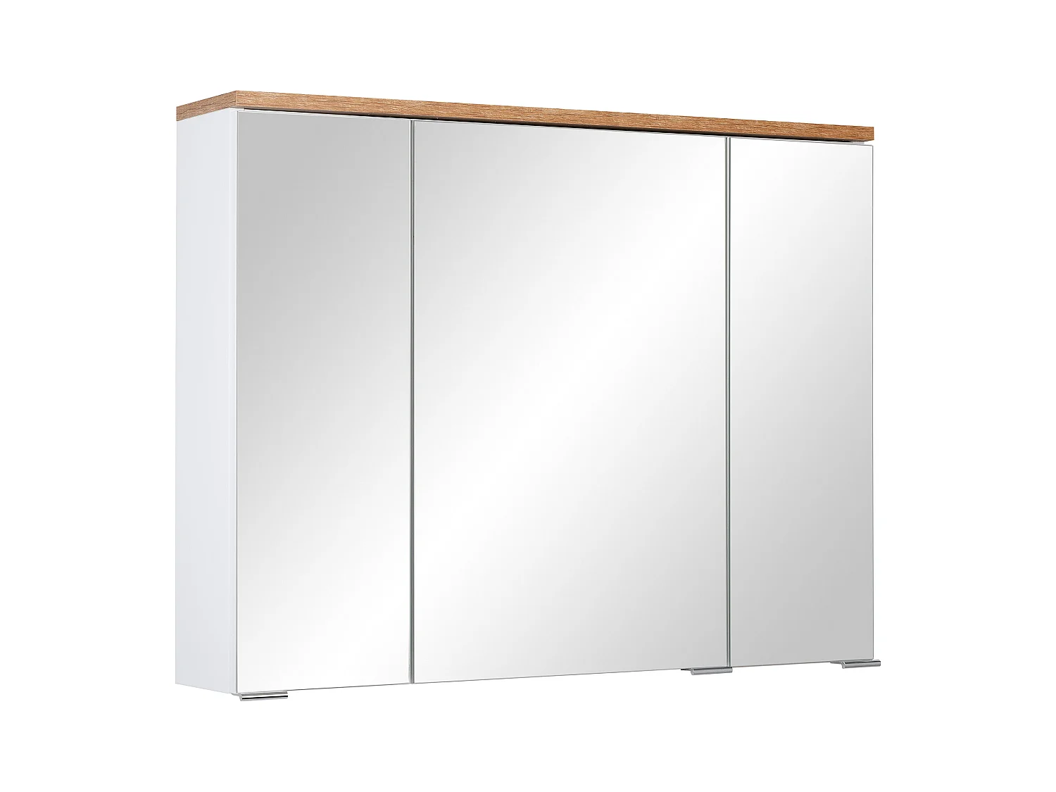 Ensemble de meubles de salle de bain blanc Meuble sous-vasque Demi-colonne Meuble avec miroir Spek