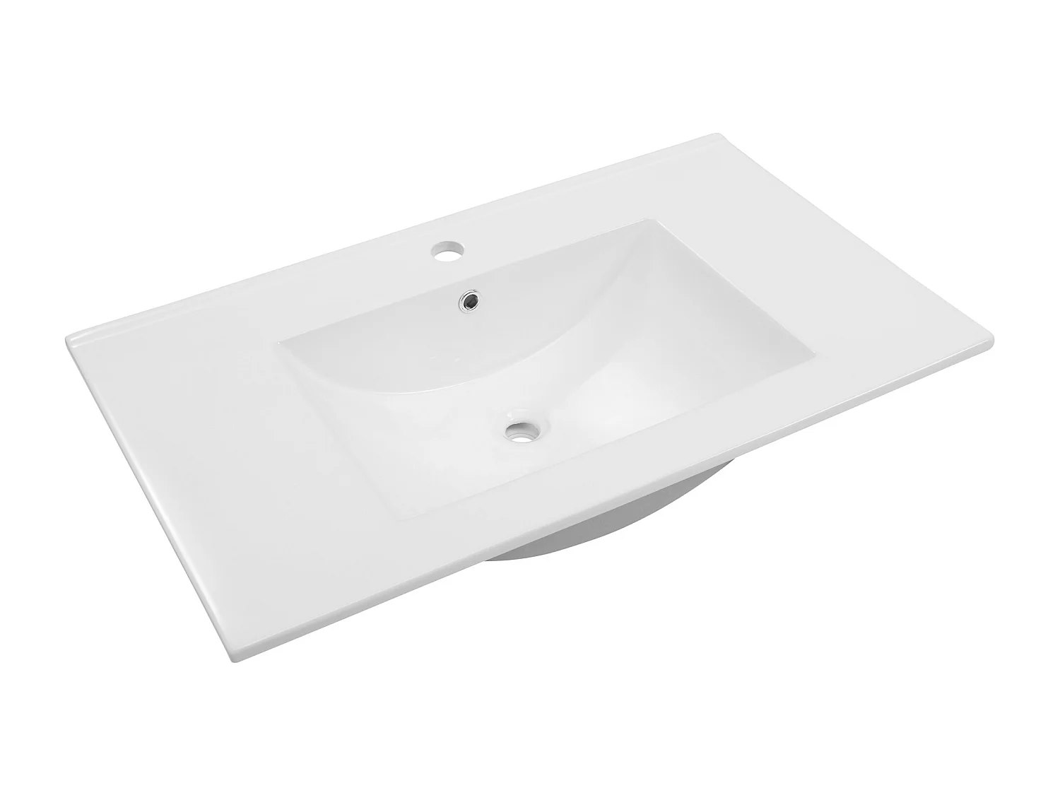 Ensemble de meubles de salle de bain blanc Meuble sous-vasque Demi-colonne Meuble avec miroir Spek