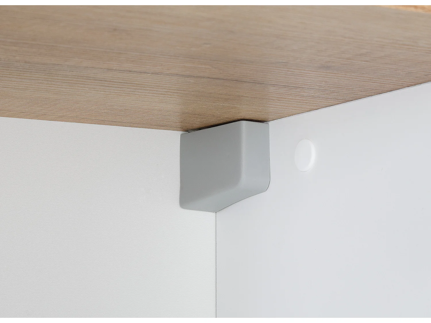 Wit badkamermeubelset 60 cm Kast met wastafel Mopstandaard Spek