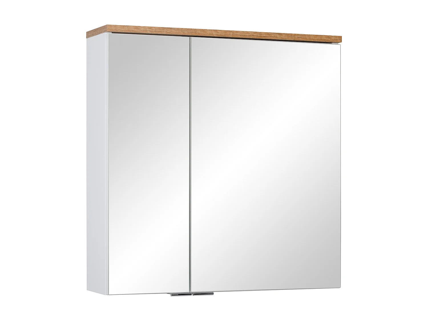 Weißes Badezimmermöbel-Set 60 cm Waschbeckenunterschrank Spiegelschrank Spek