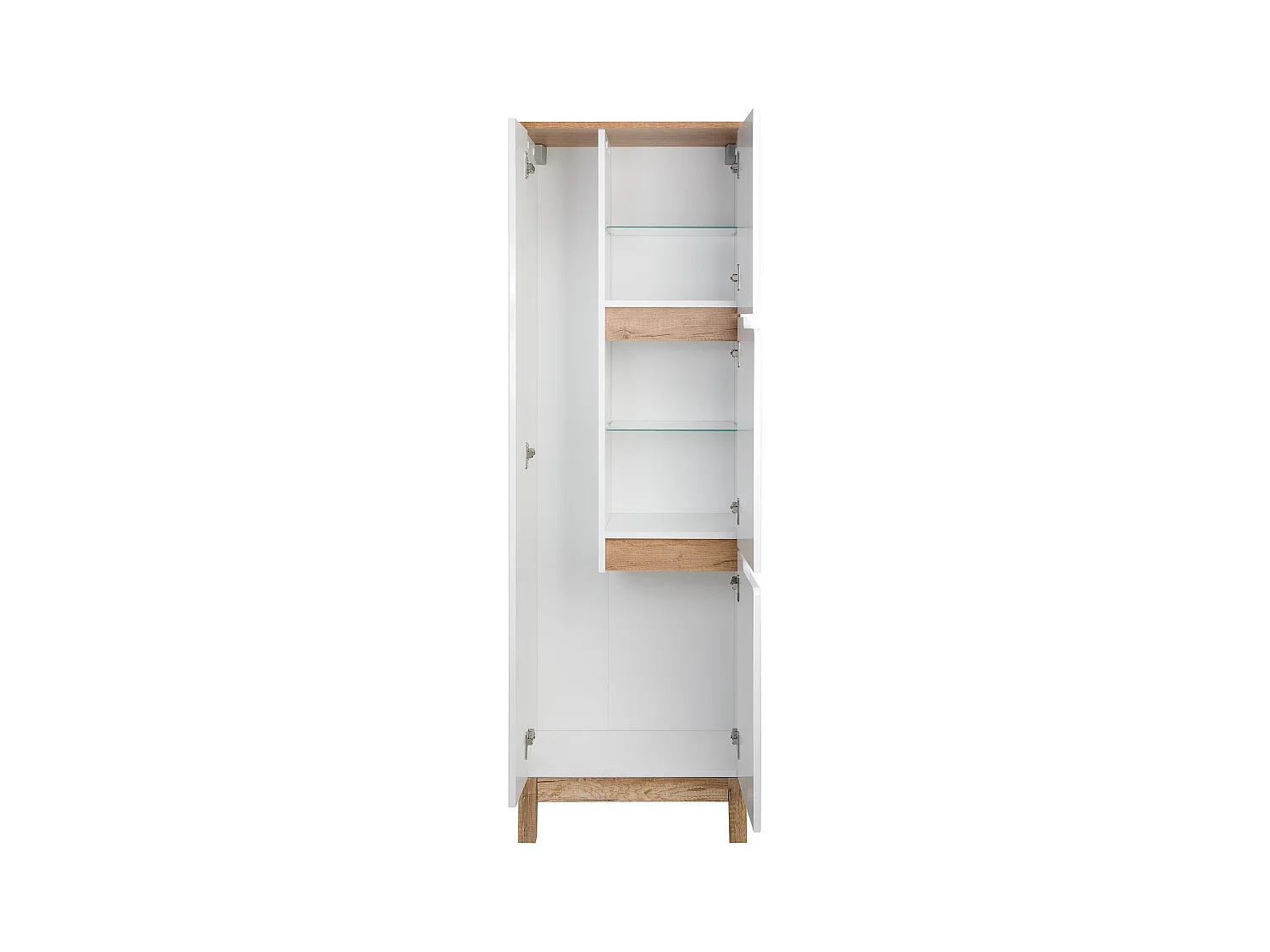Ensemble de meubles de salle de bain blanc 80 cm Armoire avec lavabo Support pour balai à franges Armoire avec miroir Spek