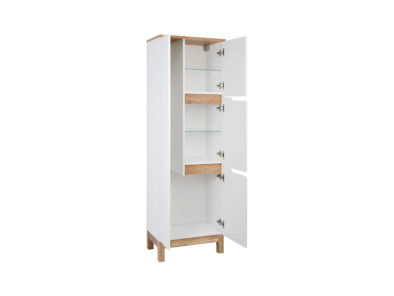 Ensemble de meubles de salle de bain blanc 60 cm Armoire avec lavabo Support pour balai à franges Spek