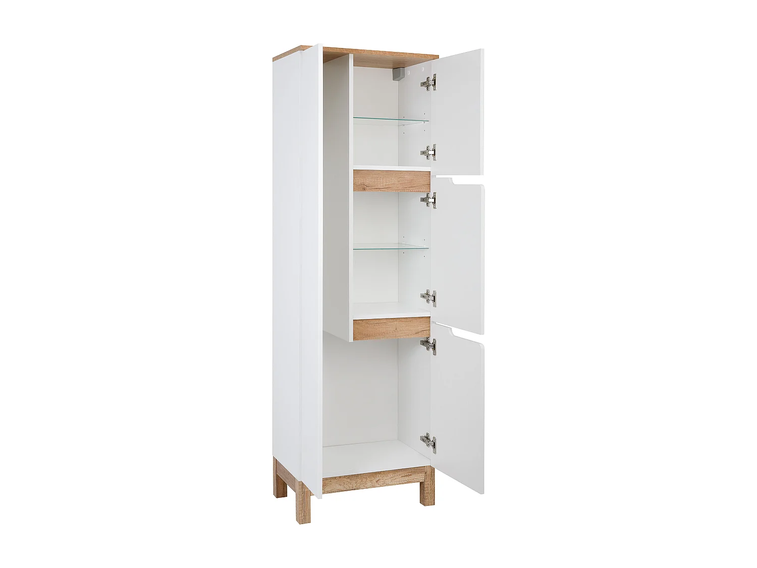 Ensemble de meubles de salle de bain blanc 60 cm Armoire avec lavabo Support pour balai à franges Spek