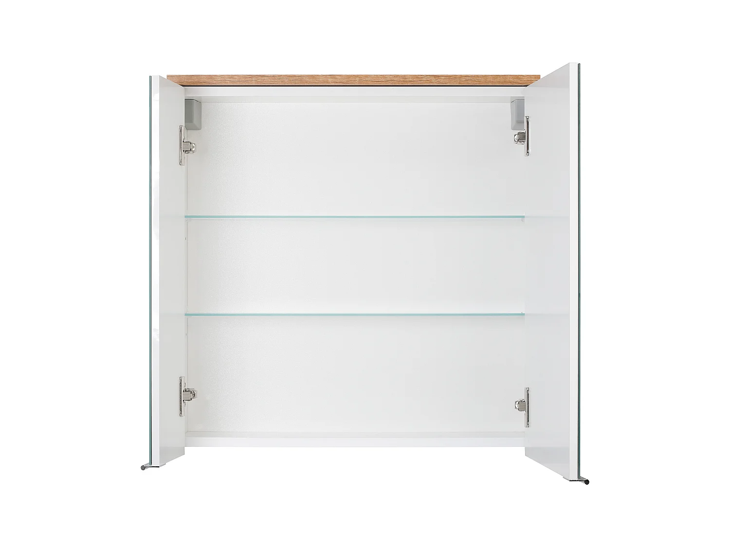 Szafka Łazienkowa z Lustrem 60cm 2 Drzwi Biała Spek