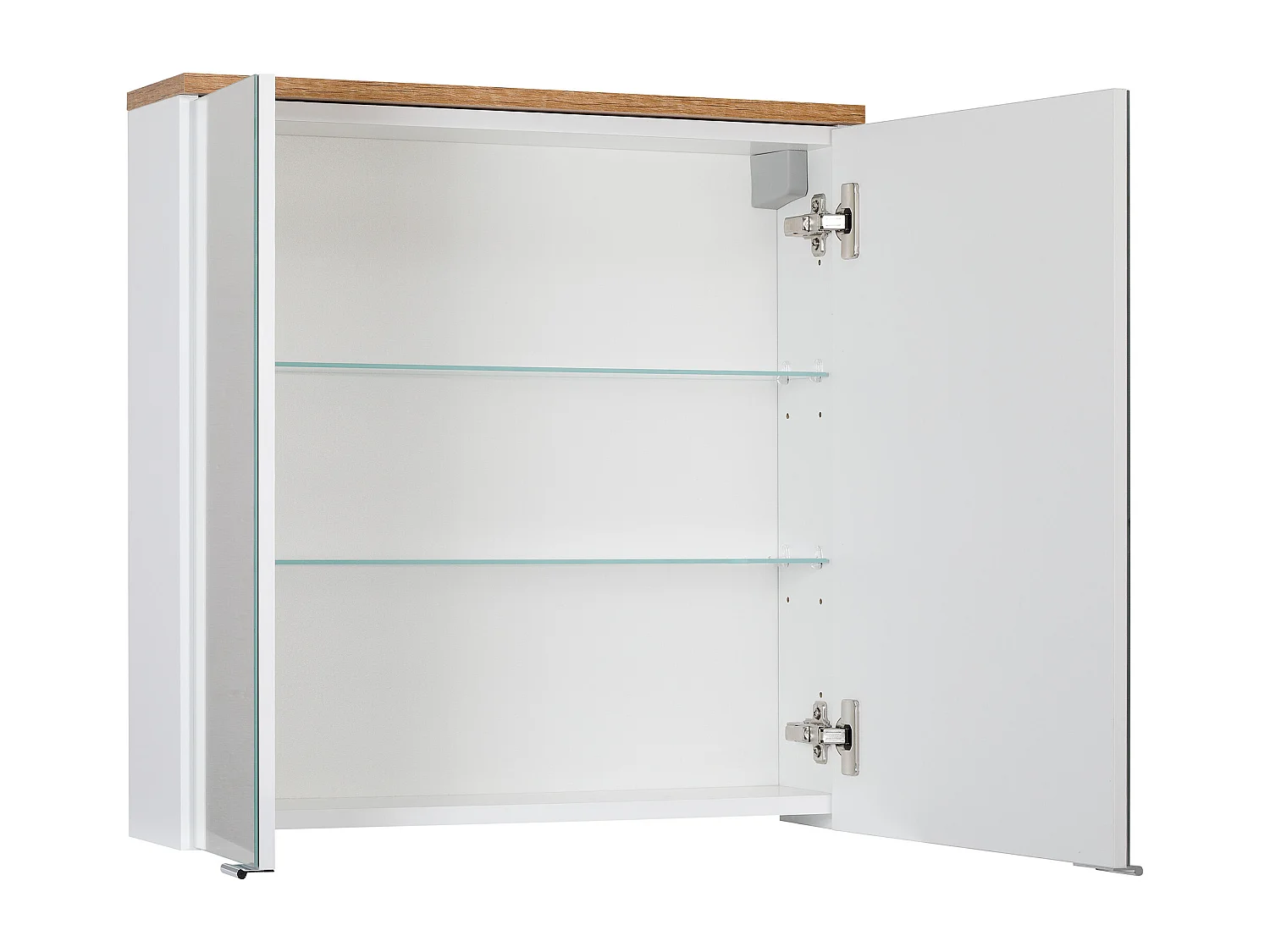Armoire de salle de bain avec miroir 60 cm, 2 portes, blanche Spek