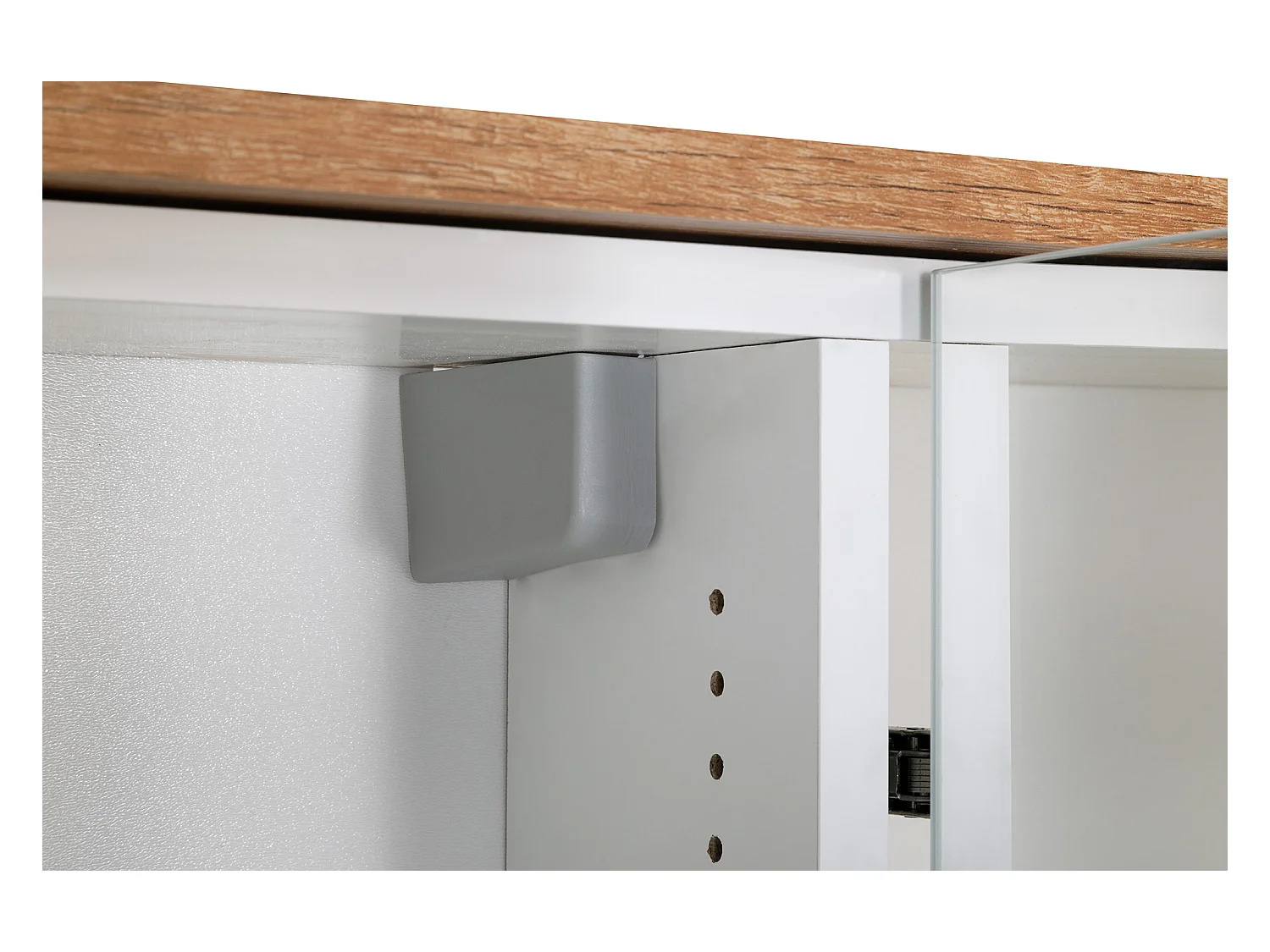 Szafka Łazienkowa z Lustrem 80cm 3 Drzwi Biała Spek