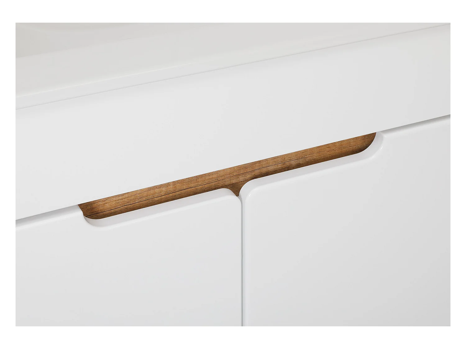 Szafka Łazienkowa pod Umywalkę 80cm 2 Drzwi Biała Spek