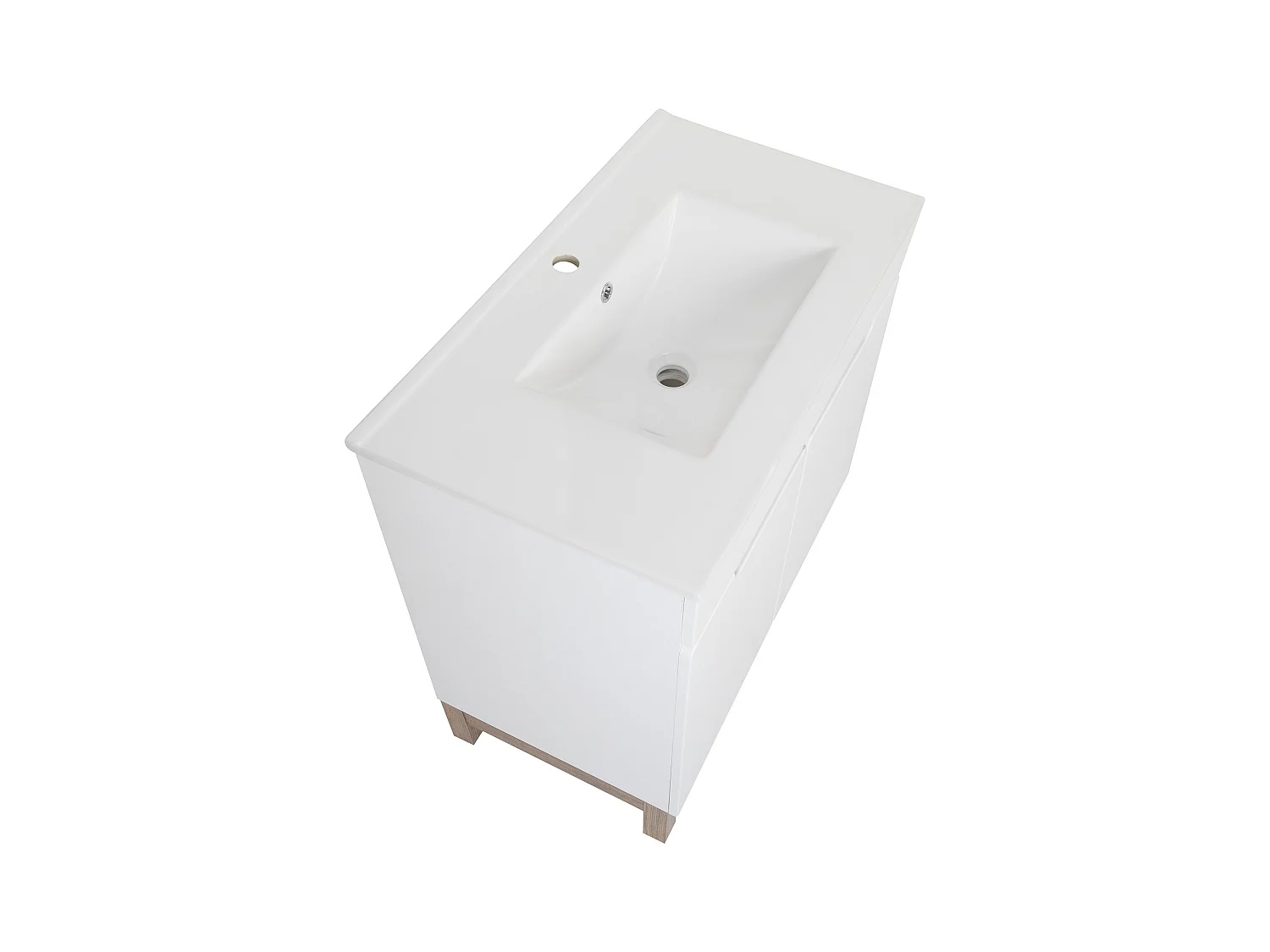 Szafka Łazienkowa pod Umywalkę 80cm 2 Drzwi Biała Spek