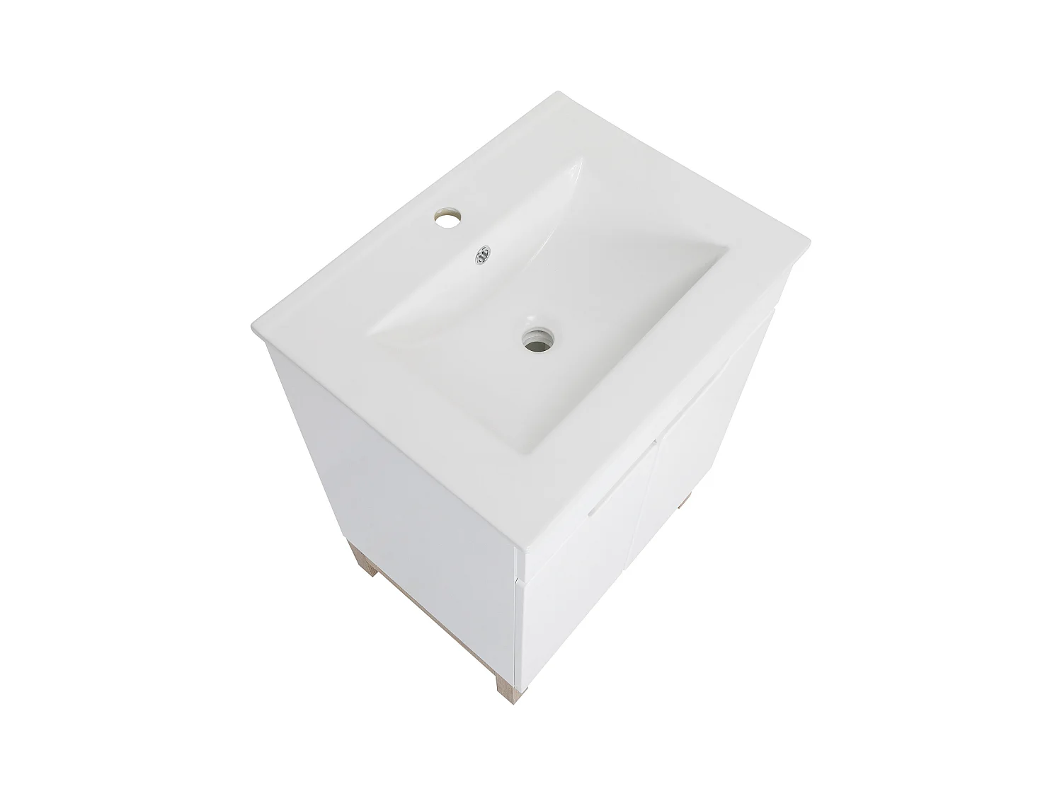 Szafka Łazienkowa pod Umywalkę 60cm 2 Drzwi Biała Spek