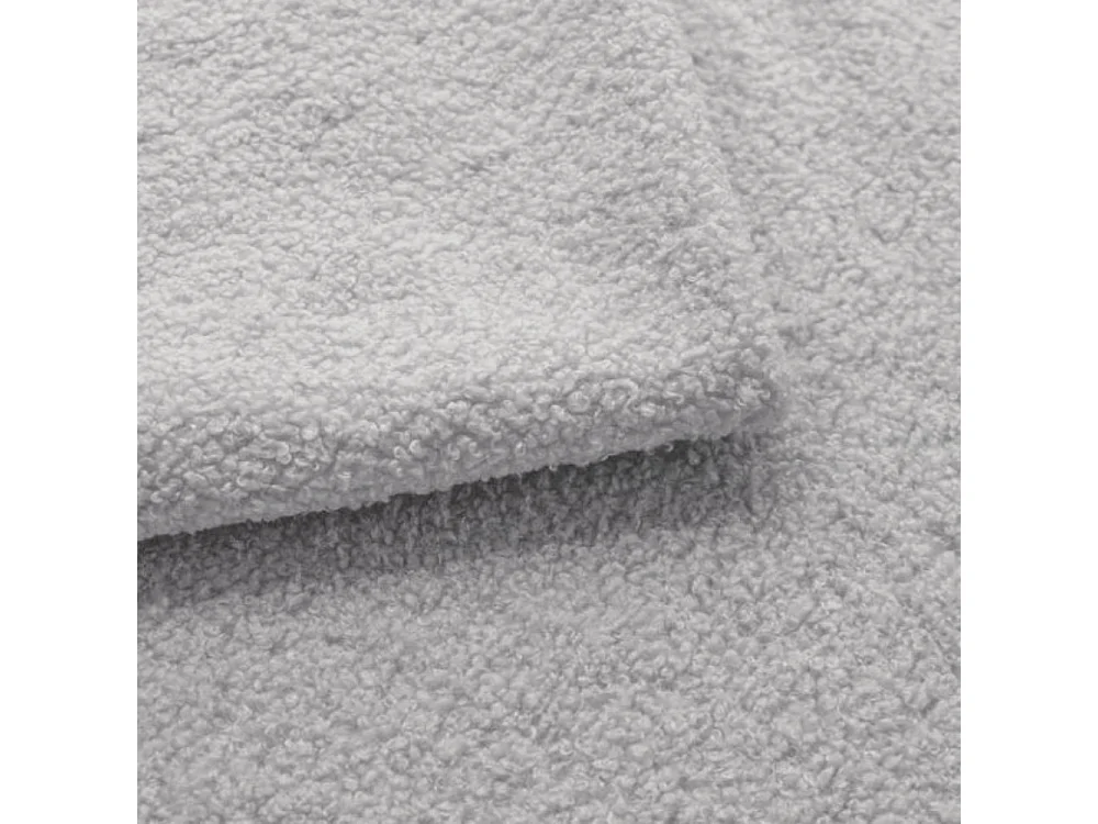 BESILIO Łóżko tapicerowane Boucle 160x200 Velora II - stelaż listwowy, wezgłowie, pojemnik, łóżko slim, wysokie złote nogi - Biały